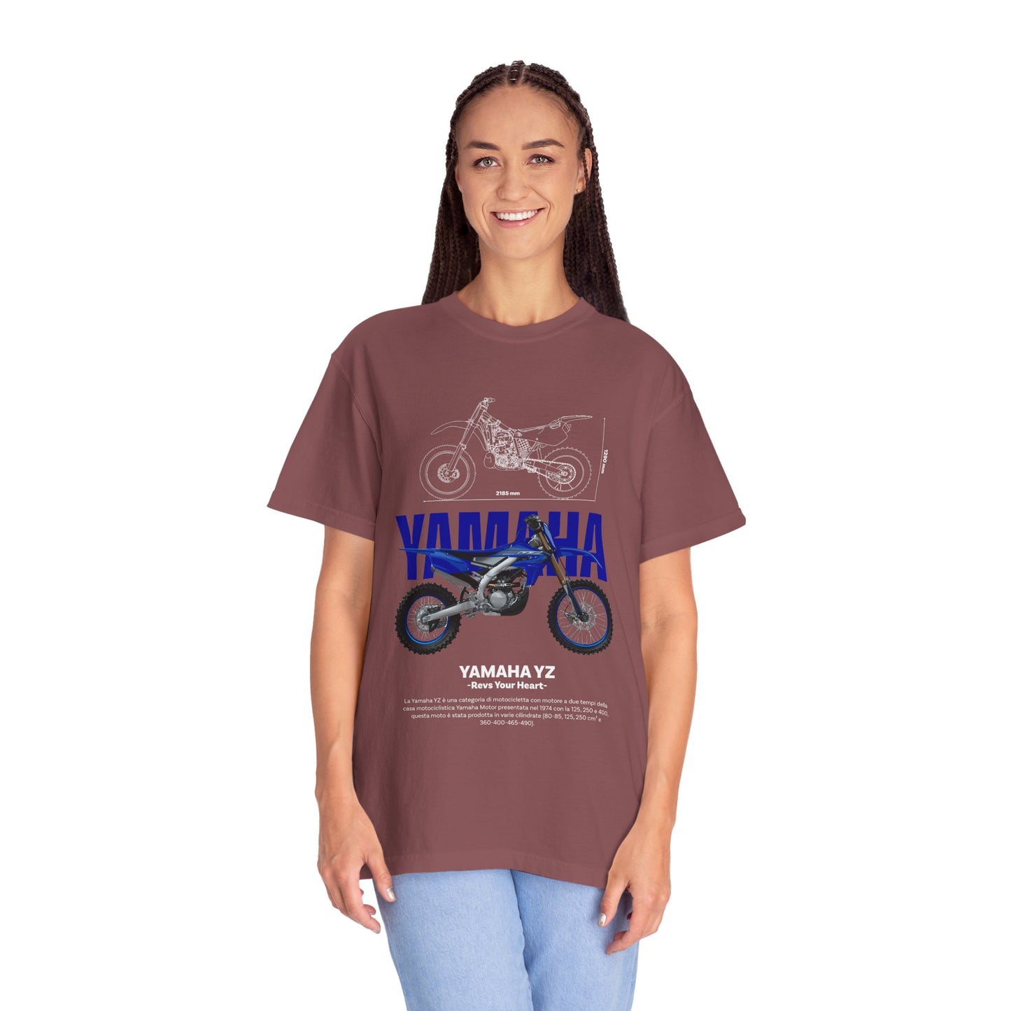 Yamaha YZ Unisex Garment-Dyed T-shirt - Rev Your Heart - CreativeRino