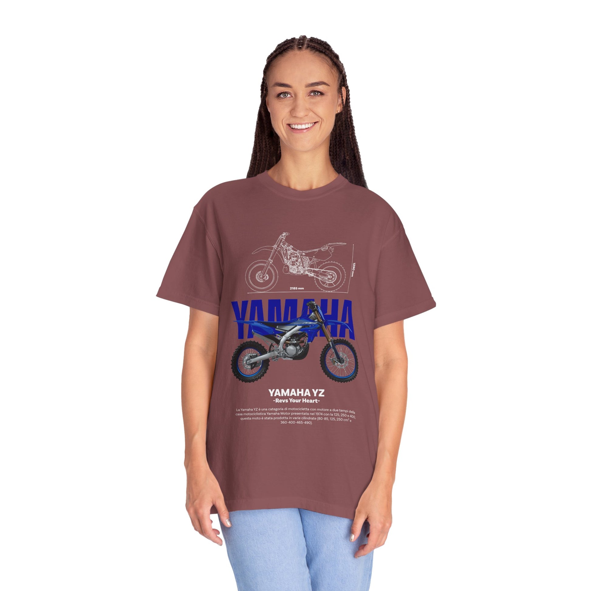 Yamaha YZ Unisex Garment-Dyed T-shirt - Rev Your Heart - CreativeRino