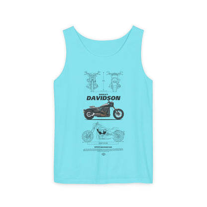 Harley Davidson FXDR Unisex Tank Top - Vintage Motorcycle Graphic Apparel - CreativeRino
