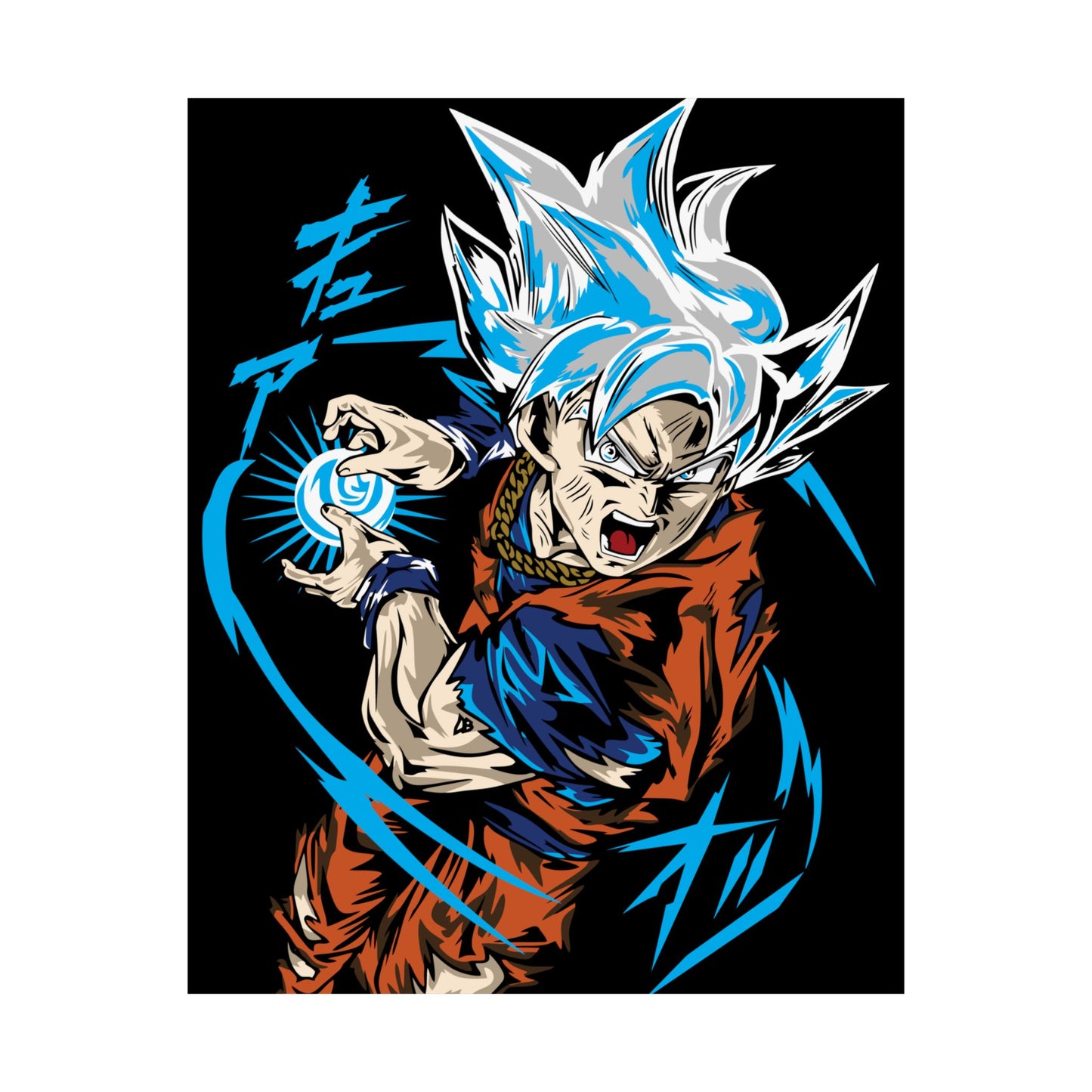 Goku Energy Burst Matte Vertical Poster | Anime Wall Art for Fans - CreativeRino