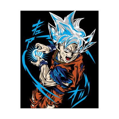 Goku Energy Burst Matte Vertical Poster | Anime Wall Art for Fans - CreativeRino