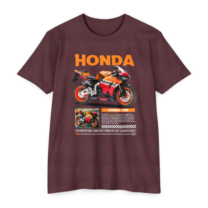 Honda CBR Motorcycle Unisex Jersey T-shirt - Perfect for Bikers and Racing Enthusiasts - CreativeRino