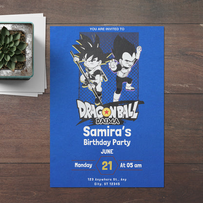 Dragonball Daima Birthday Invitation Template - CreativeRino