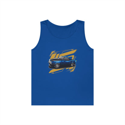 Vintage Car Graphic Unisex Heavy Cotton Tank Top - CreativeRino
