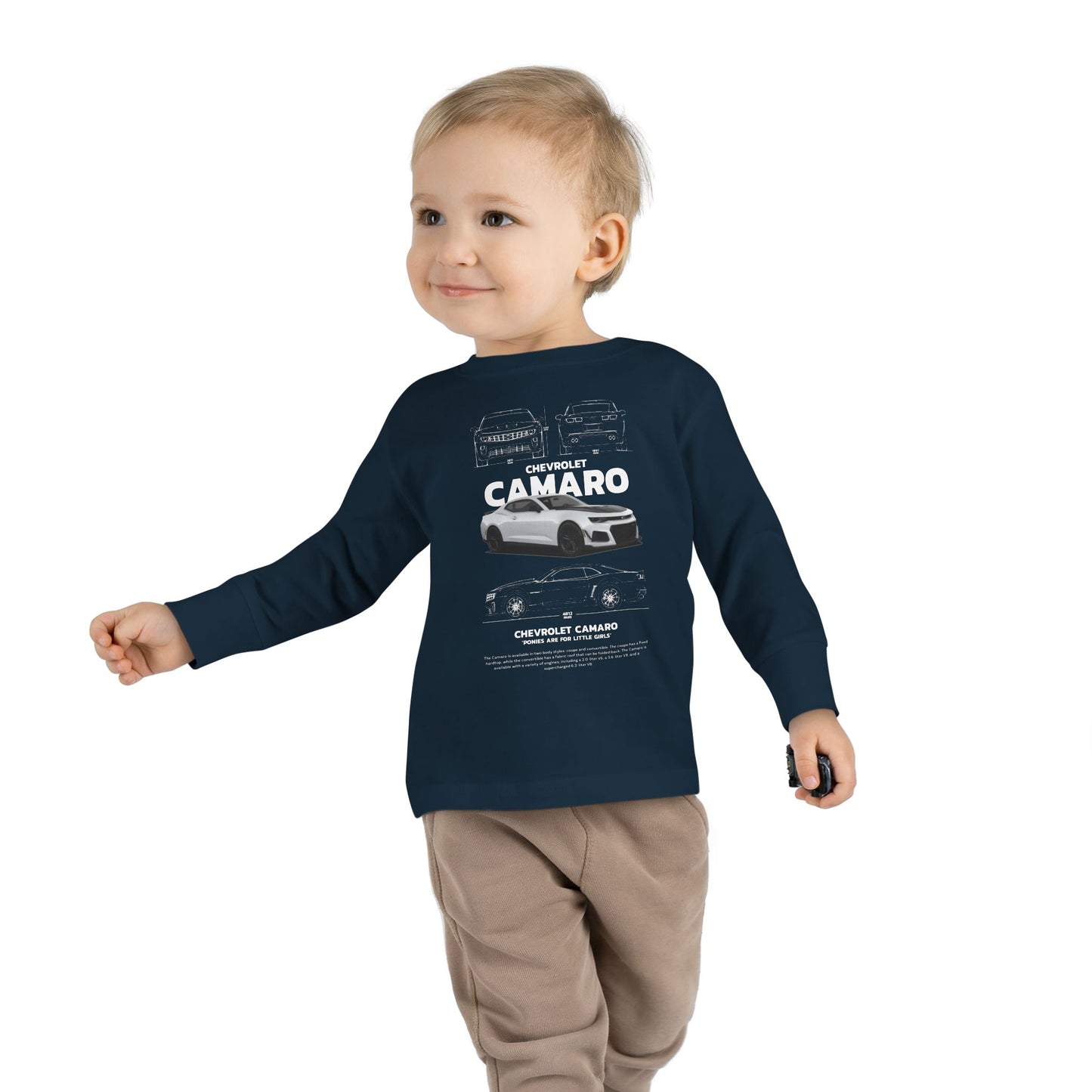 Chevrolet Camaro Toddler Long Sleeve Tee – Perfect Gift for Young Car Enthusiasts - CreativeRino
