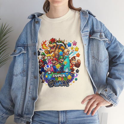 Gaming Characters Graphic Tee — "Mario Galaxy" Colorful Arcade Crew T-Shirt Printify