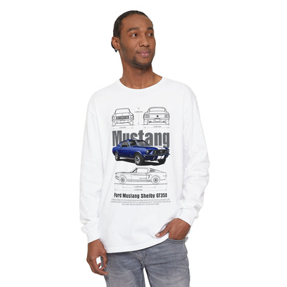 Ford Mustang Shelby GT350 Long Sleeve T-Shirt - Classic Car Lover's Apparel - CreativeRino