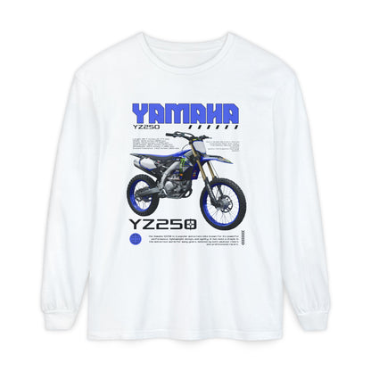 Yamaha YZ250 Long Sleeve Tee - Perfect T-shirt Gift for Motorcycle Enthusiasts - CreativeRino