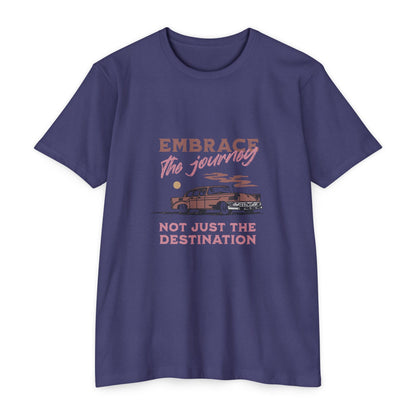 Embrace the Journey Unisex CVC Jersey T-shirt - Adventure Vibes - CreativeRino