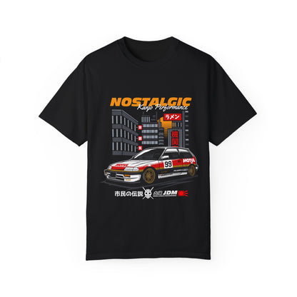 Nostalgic JDM Racer T-shirt - Unisex Garment-Dyed Tee - CreativeRino
