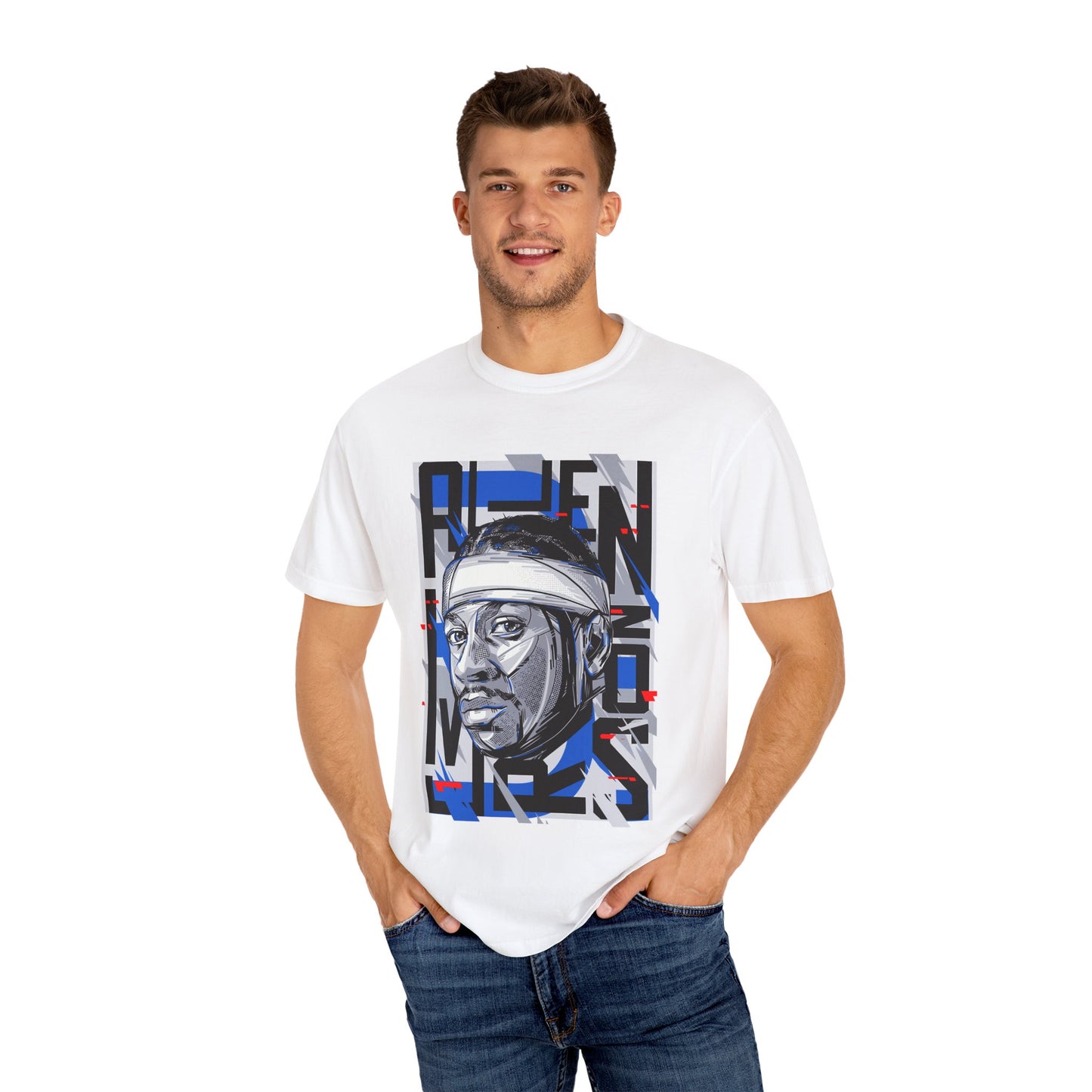 Allen Iverson Unisex Garment-Dyed T-shirt with Graphic Design | Perfect Tee for Sports Fans & Streetwear Enthusiasts - CreativeRino