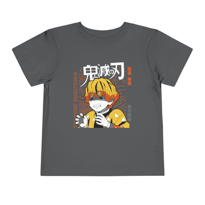 Demon Slayer Toddler Short Sleeve Tee - Anime-Inspired Design with Yonder Breathing - CreativeRino