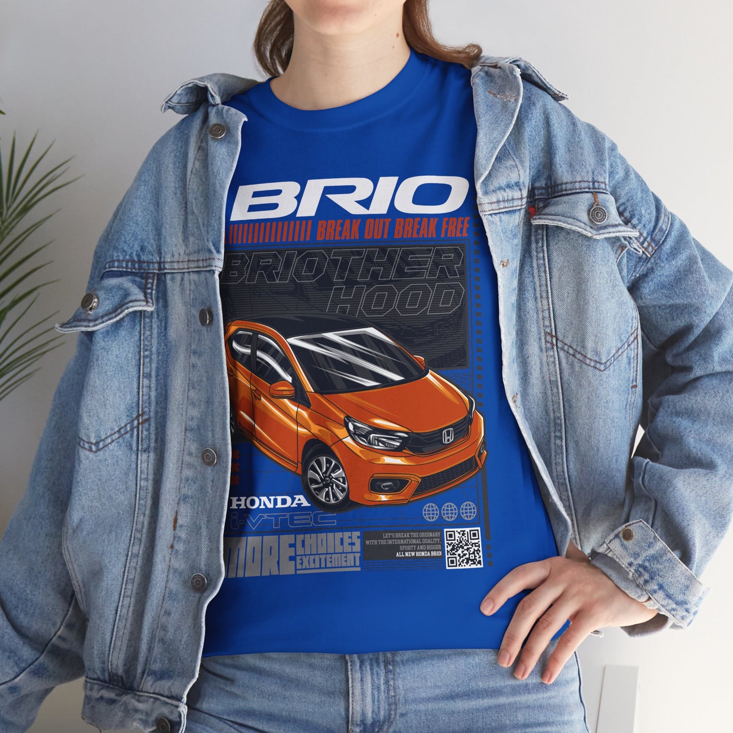 Honda Brio Unisex Heavy Cotton Tee - Perfect T-shirt Gift for Car Enthusiasts - CreativeRino