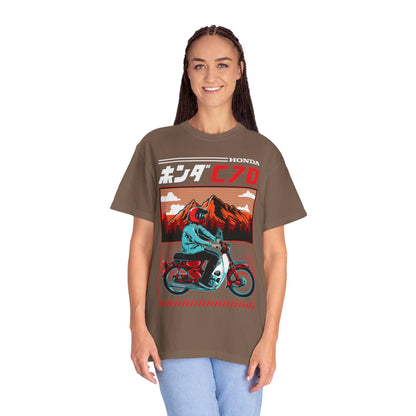 Vintage Honda Motorcycle T-Shirt - Unisex Garment-Dyed Tee for Riders - CreativeRino