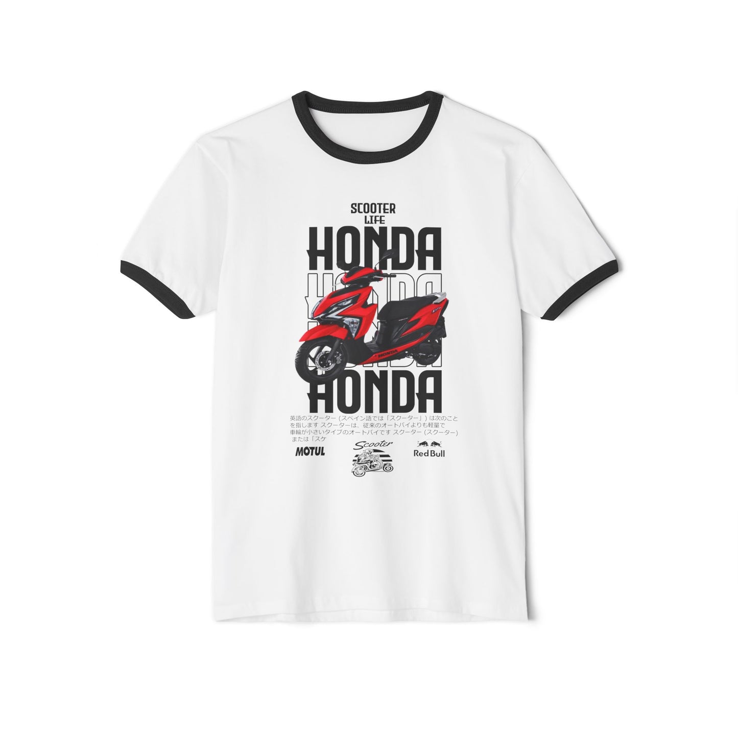 Honda Scooter Life Unisex Cotton Ringer T-Shirt - CreativeRino