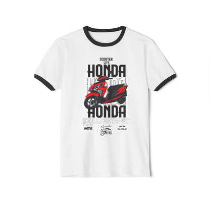Honda Scooter Life Unisex Cotton Ringer T-Shirt - CreativeRino