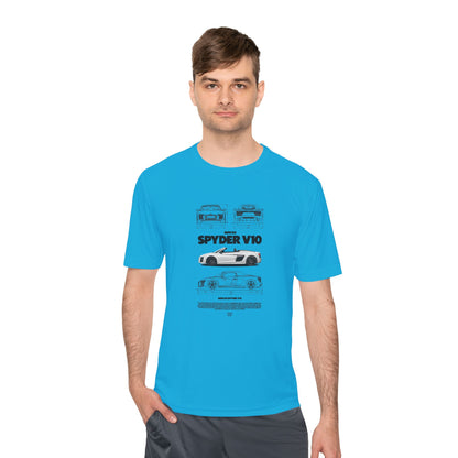 Spyder V10 Unisex Moisture Wicking Tee - Car Enthusiast Apparel - CreativeRino