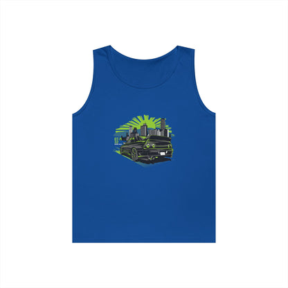 Urban Adventure Unisex Heavy Cotton Tank Top - Retro Car Design - CreativeRino