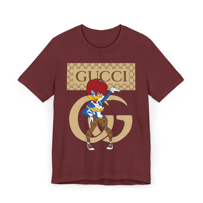Trendy Cartoon Graphic Unisex Jersey T-Shirt - Gucci Inspired Art - CreativeRino