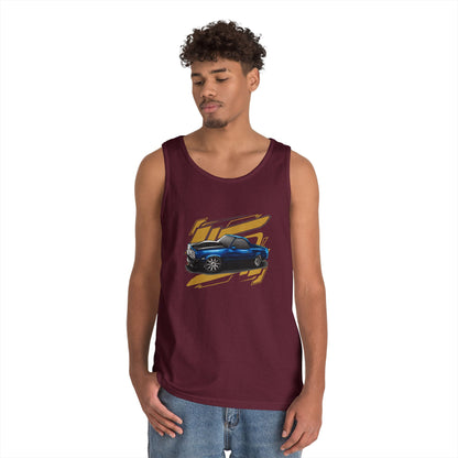 Vintage Car Graphic Unisex Heavy Cotton Tank Top - CreativeRino