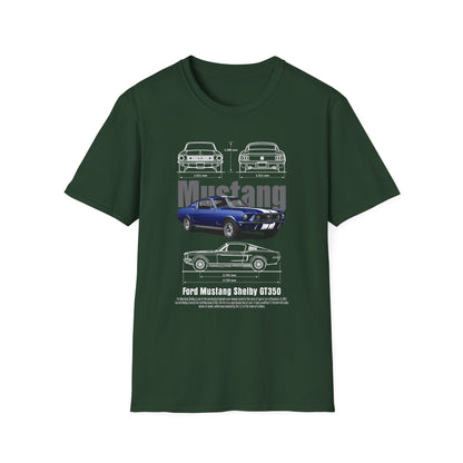 Ford Mustang Shelby GT350 Unisex Softstyle T-Shirt - Car Lovers Tee - CreativeRino
