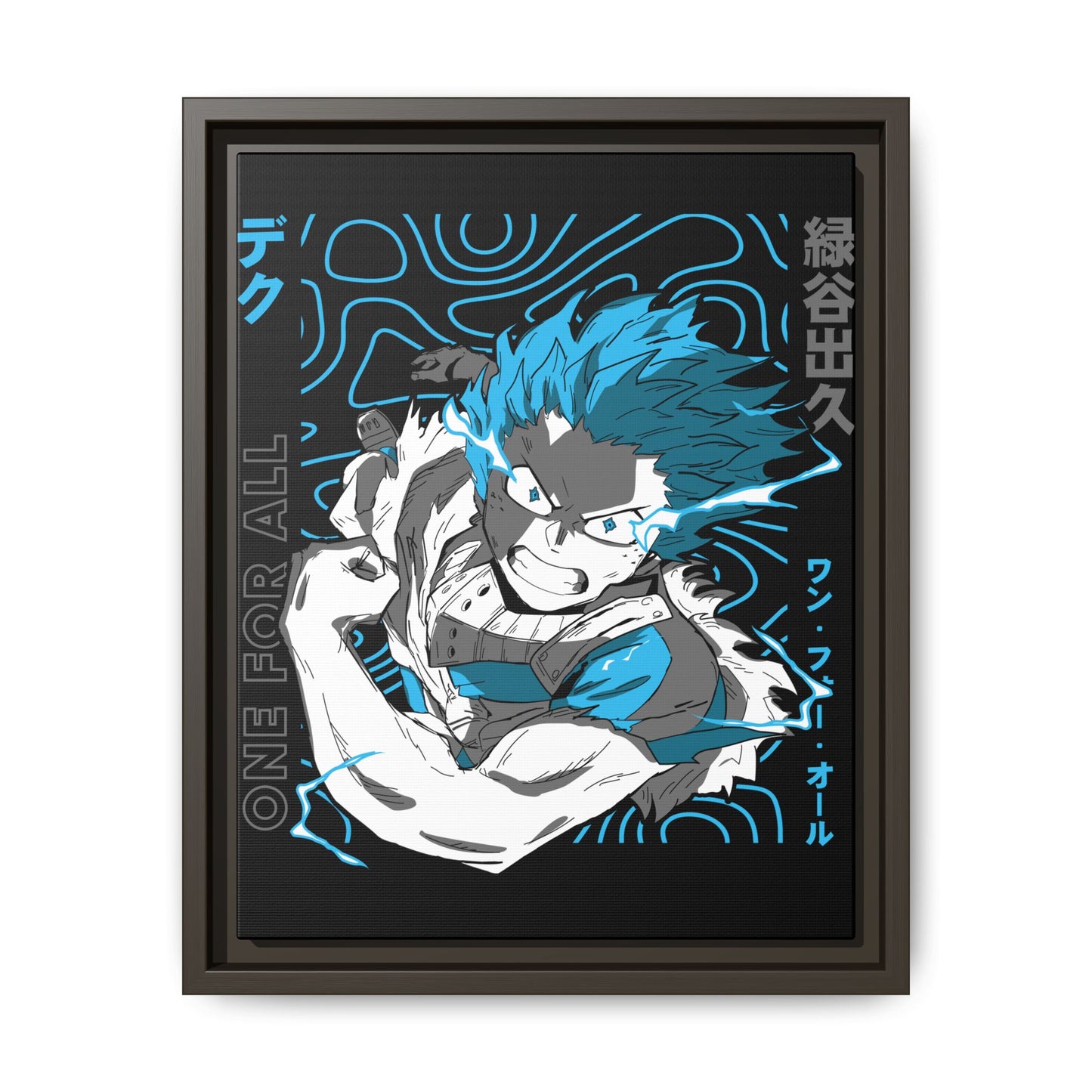 Anime Wall Art Print - One For All My Hero Academia Framed Canvas - CreativeRino