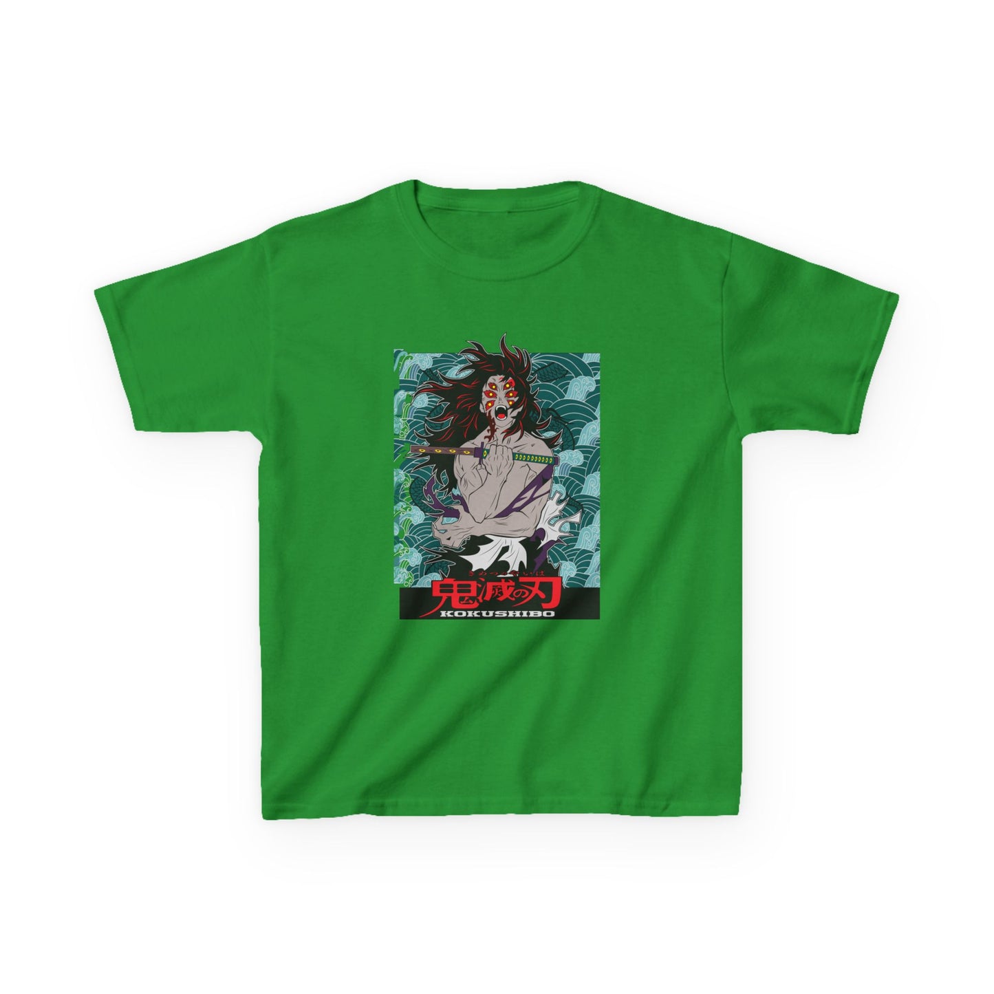 Anime-Inspired Kids Heavy Cotton Tee - Demon Slayer T-shirt - CreativeRino