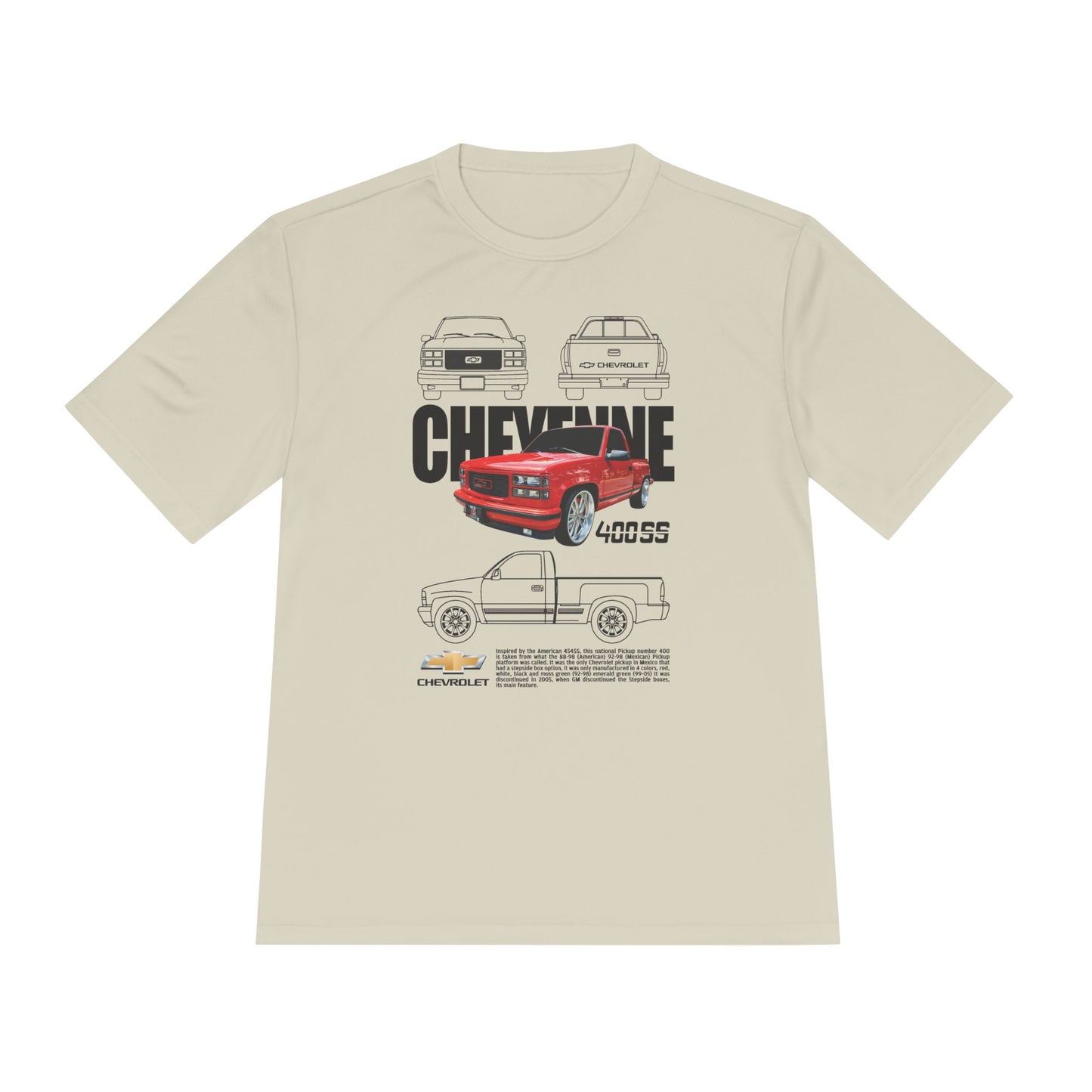 Classic Chevy Cheyenne Moisture Wicking Tee for Car Enthusiasts - CreativeRino