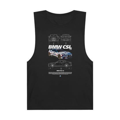 BMW CSL Unisex Tank Top - Retro Car Design - CreativeRino