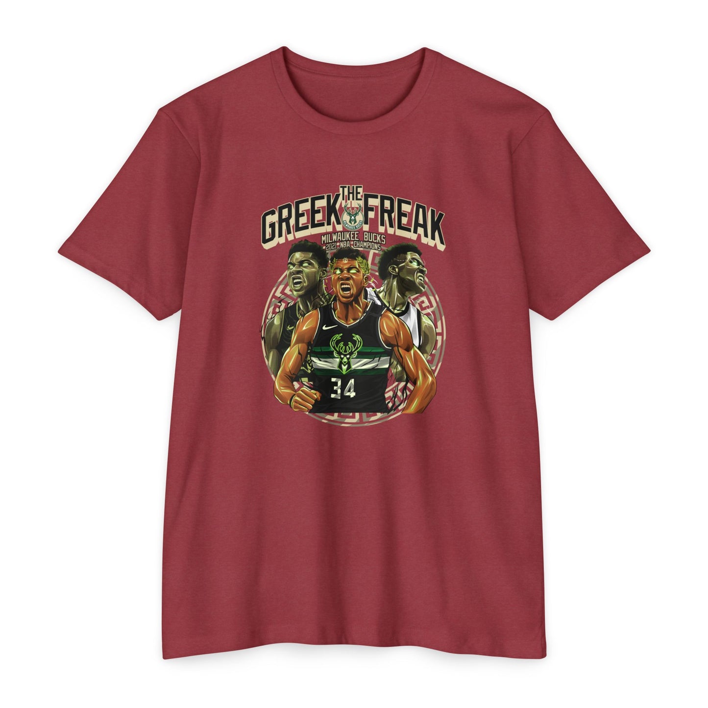The Greek Freak Unisex CVC Jersey T-shirt - Casual Sportswear for Basketball Fans - CreativeRino