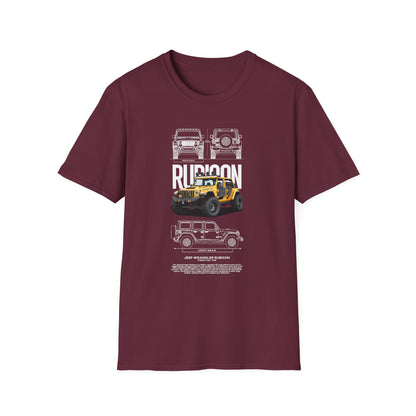 Rubicon Awaits Unisex Softstyle T-Shirt - Off-Road Vehicle Design - CreativeRino