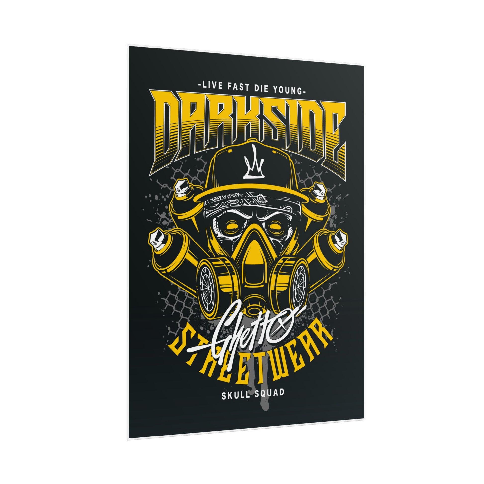 Skull Streetwear Rolled Poster - 'Darkside' Design Wall Art - CreativeRino