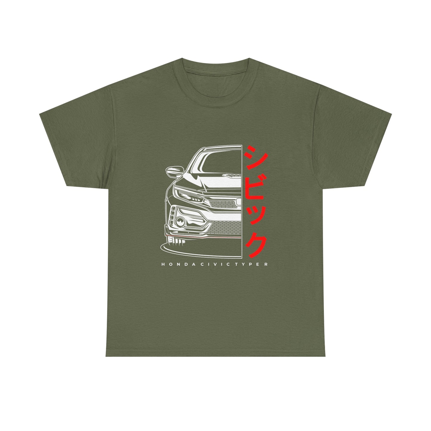 Honda Civic Type R Unisex Tee - Car Lover's Heavy Cotton T-shirt - CreativeRino