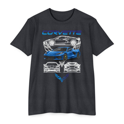 Corvette Graphic Unisex T-Shirt – Bold Racing T-shirt Design for Car Enthusiasts - CreativeRino