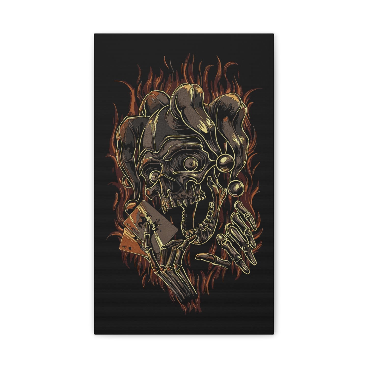 Gothic Skull Art Print, Framed Wall Decor, Halloween Home Decor, Edgy Art, Unique Gift for Him - CreativeRino