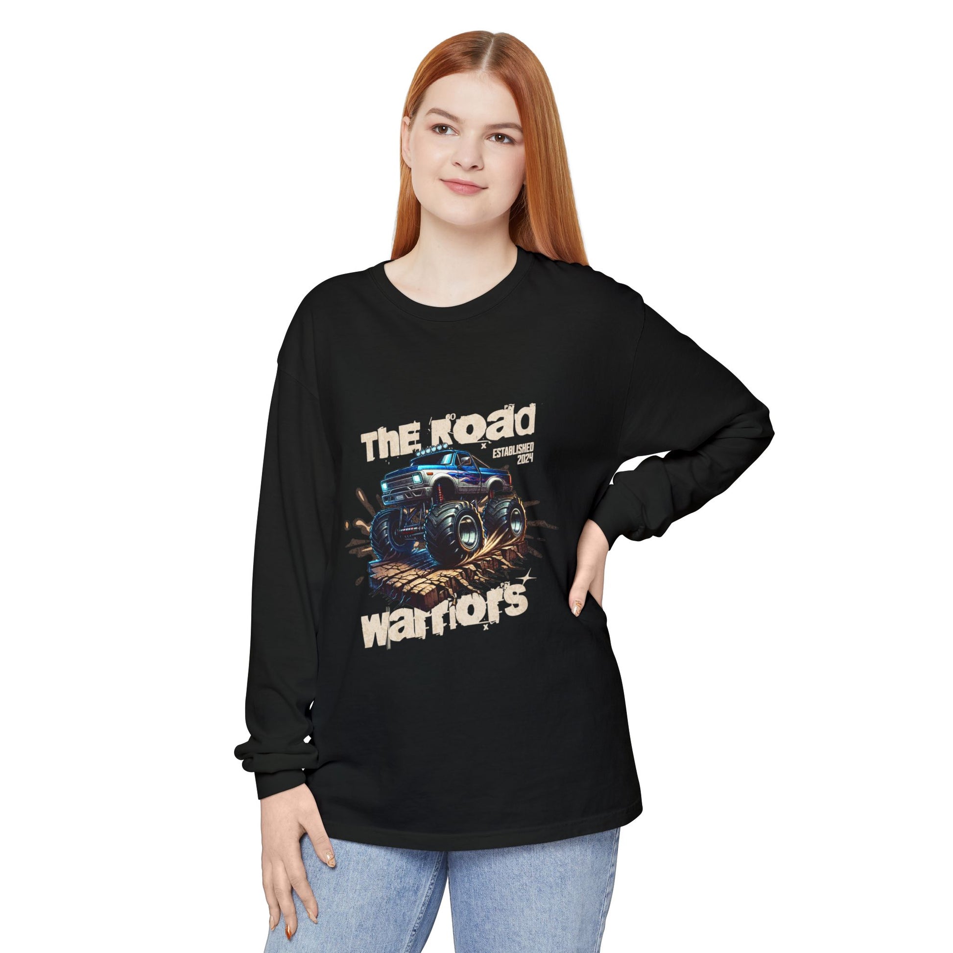 Monster Truck Long Sleeve T-Shirt - The Road Warriors Design - CreativeRino