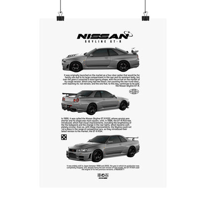 Nissan Skyline GT-R Vertical Poster - Automotive Art for Car Enthusiasts - CreativeRino