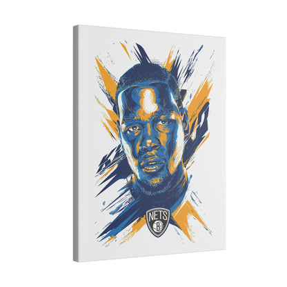 Brooklyn Nets Player Art Canvas - Kevin Durant Wall Decor - CreativeRino