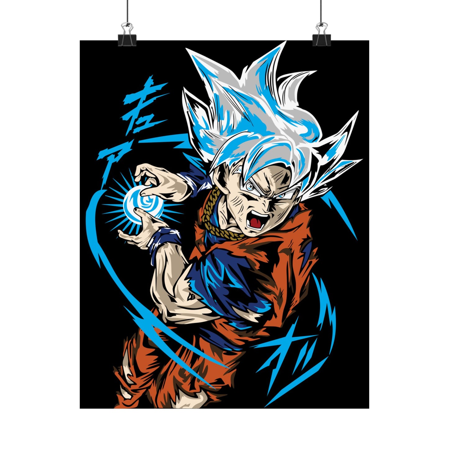 Goku Energy Burst Matte Vertical Poster | Anime Wall Art for Fans - CreativeRino