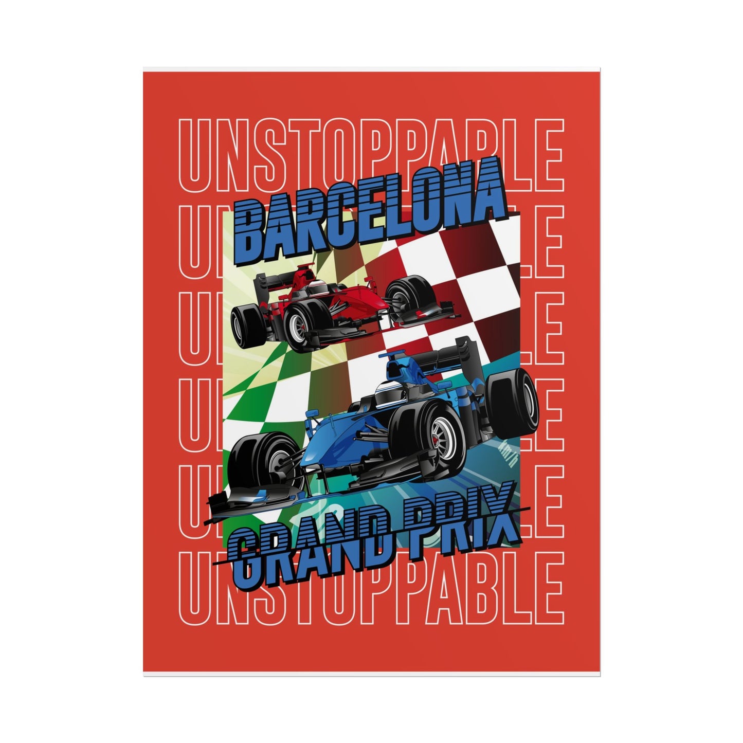 Barcelona Grand Prix Racing Rolled Poster - Unstoppable Energy Poster for Car Enthusiasts - CreativeRino