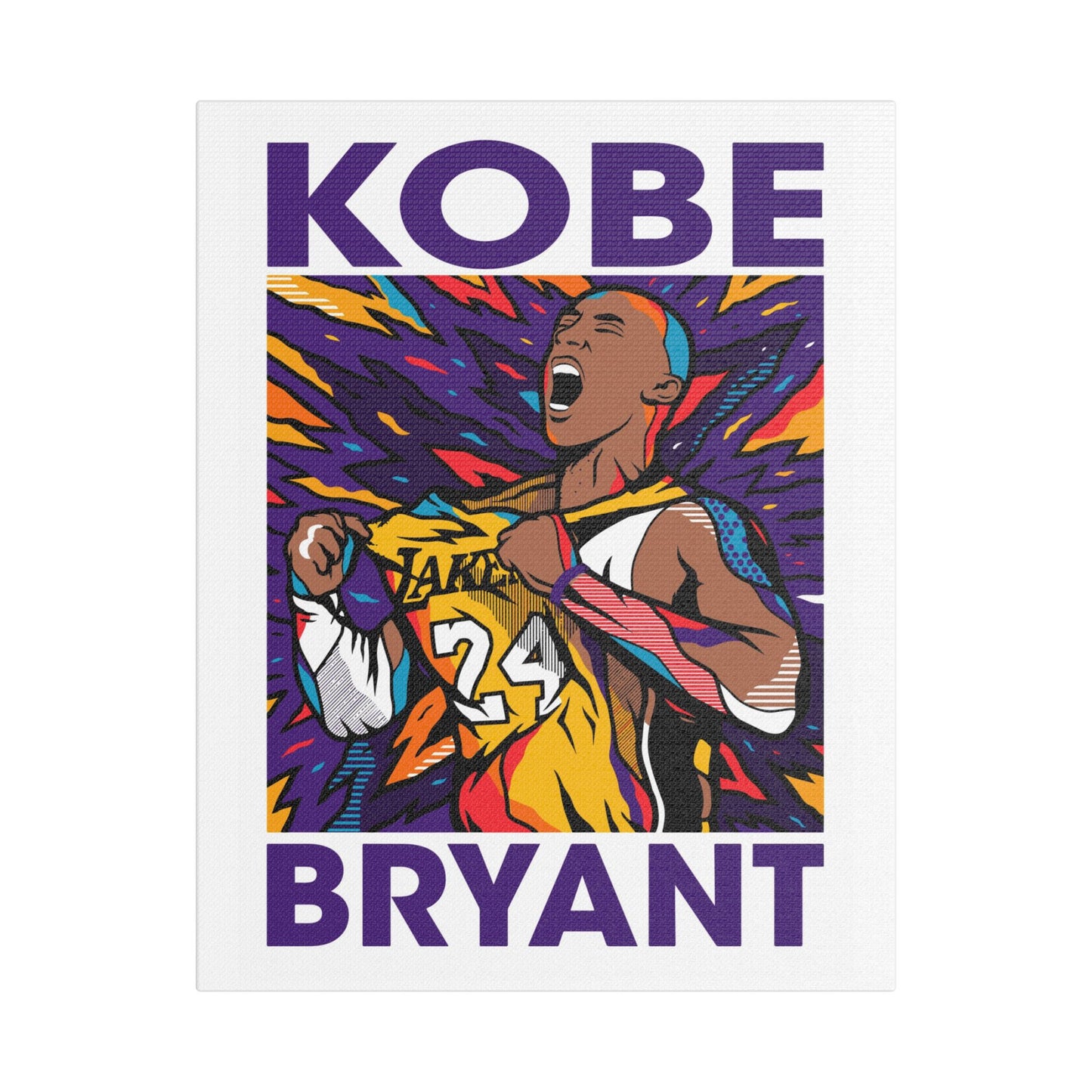 Kobe Bryant Inspired Satin Canvas Wall Art - CreativeRino