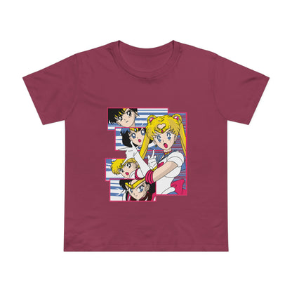 Women's Maple Tee - Vintage Anime Graphic T-shirt for Sailor Moon Fans - CreativeRino