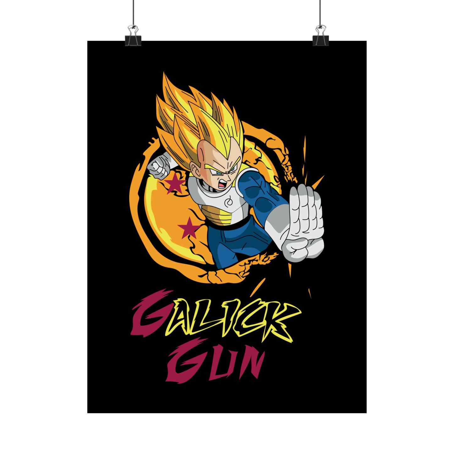Dragon Ball Z Matte Vertical Poster - Galick Gun Artwork - CreativeRino
