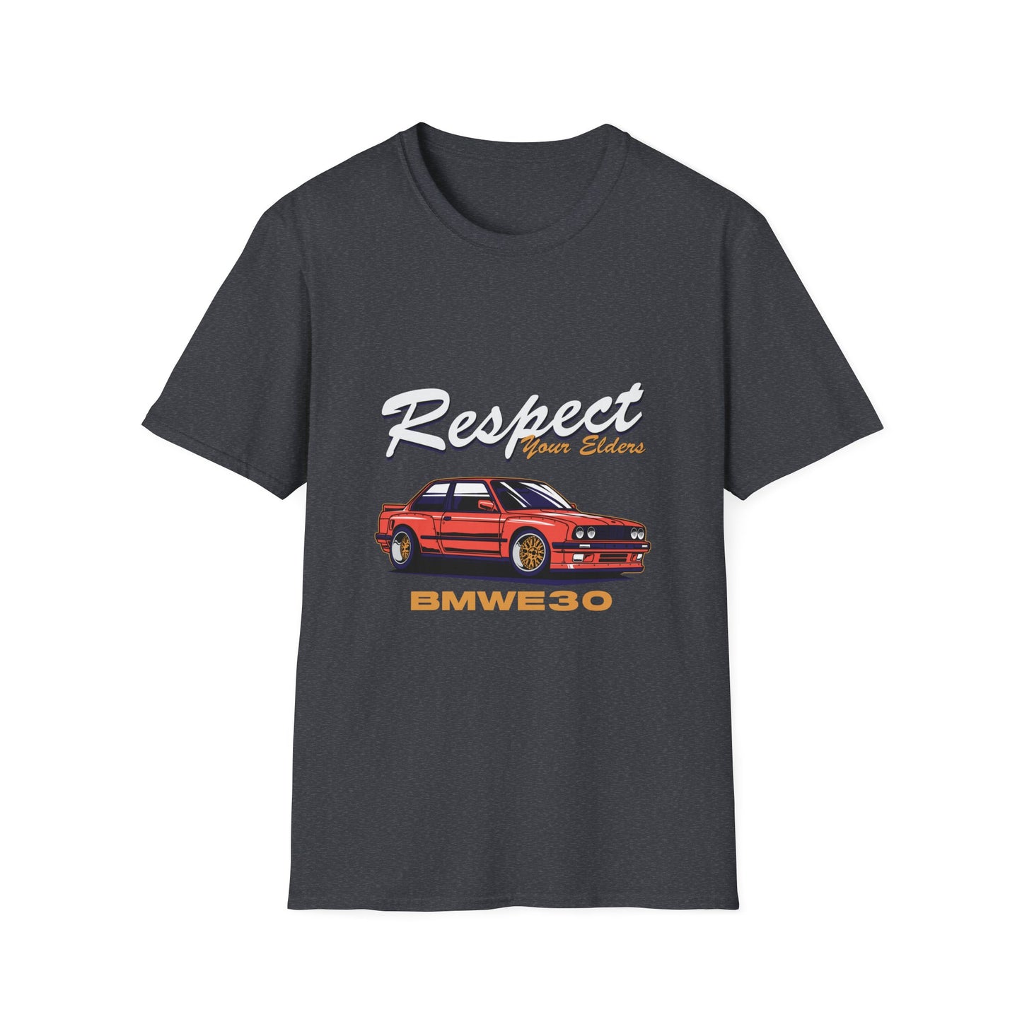 Respect Your Elders BMW E30 Unisex Softstyle T-Shirt - CreativeRino