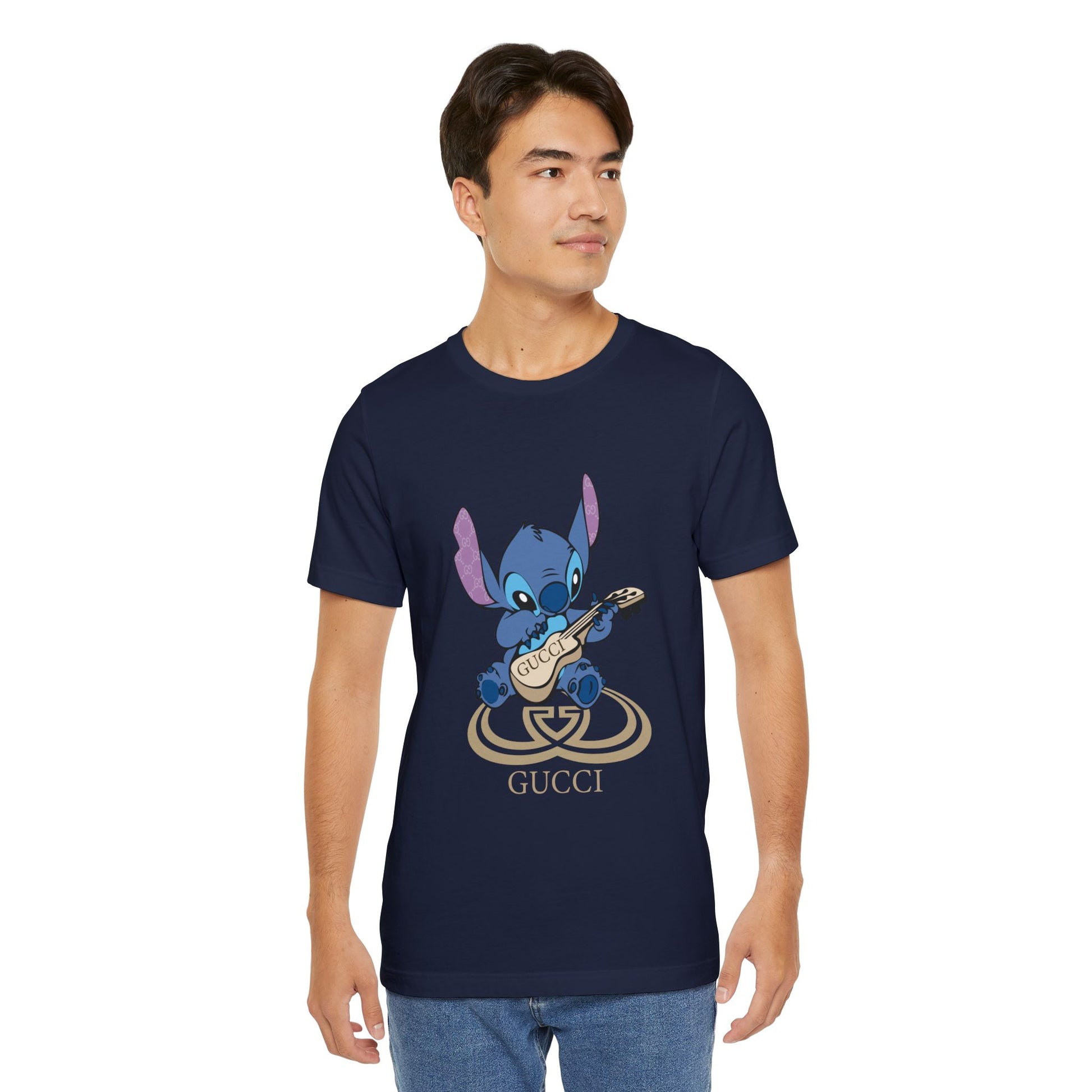 Stitch Guitar Unisex T-Shirt - Fun Casual Graphic Tee - CreativeRino