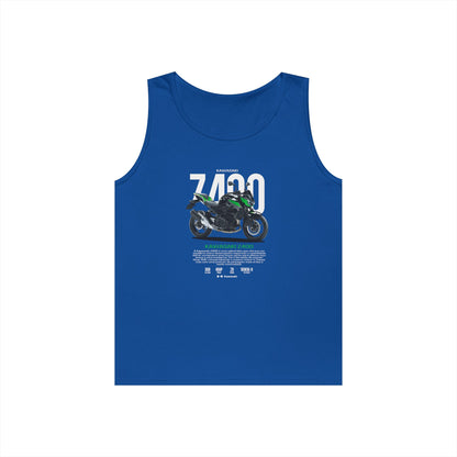 Kawasaki Z400 Unisex Heavy Cotton Tank Top - Perfect T-shirt for Motorbike Enthusiasts - CreativeRino