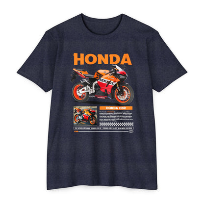 Honda CBR Motorcycle Unisex Jersey T-shirt - Perfect for Bikers and Racing Enthusiasts - CreativeRino