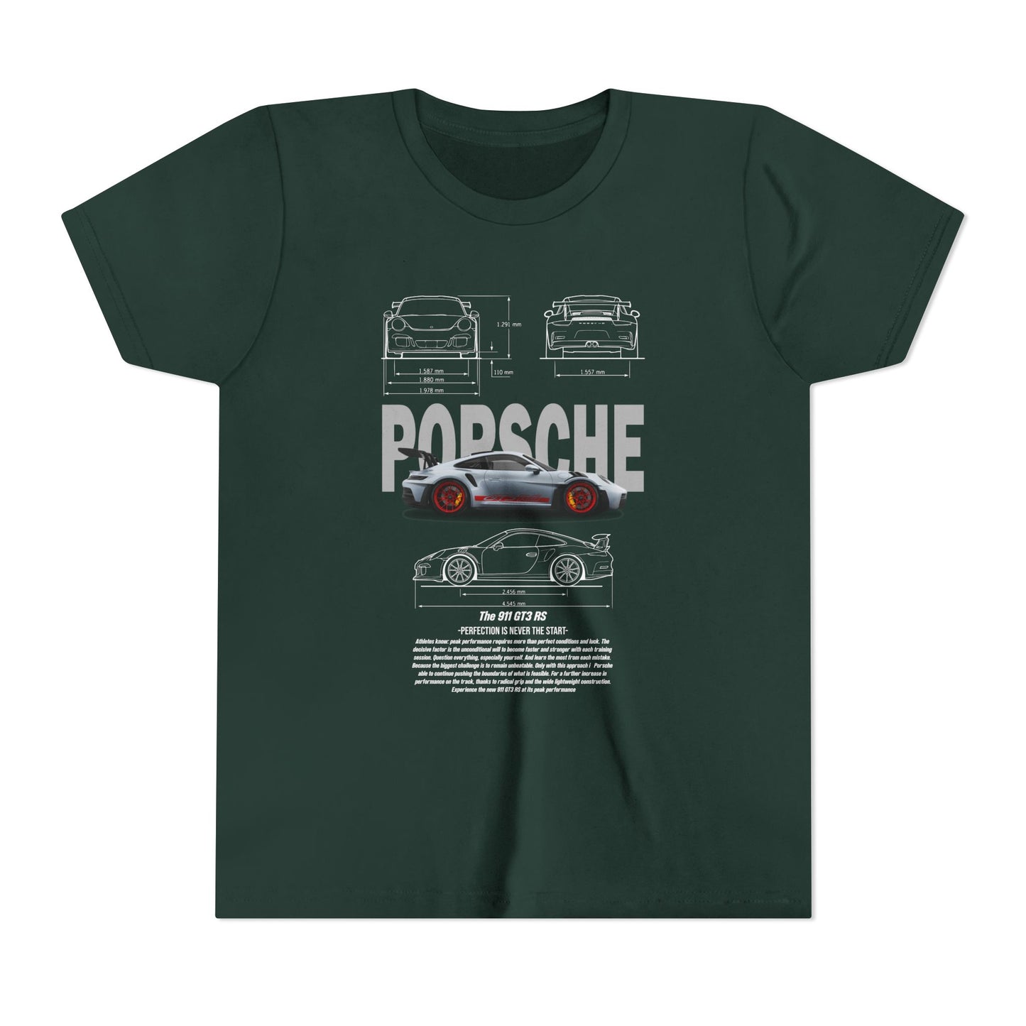 Porsche Engineering Youth  Tee - Classic Car T-shirt Design - CreativeRino