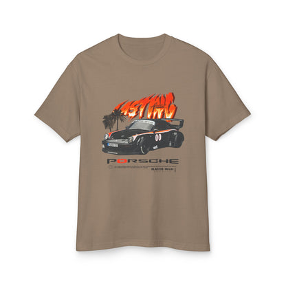 Porsche Unisex Garment-Dyed Heavyweight Cotton Tee | Car T-shirt - CreativeRino