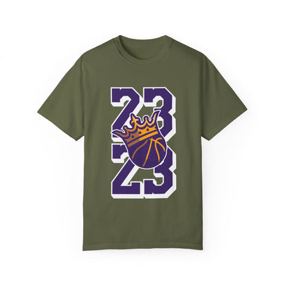 Lebron James King of the Court Unisex Garment-Dyed T-shirt - Basketball 23 Tee Design - CreativeRino
